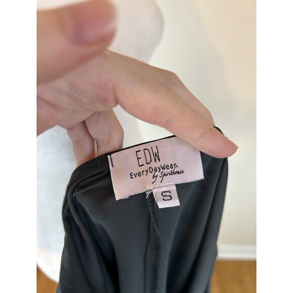 Spirit House S Black Shirt Tunic Dress Lagenlook Asymmetrical Artsy Minimalist - Picture 5 of 5